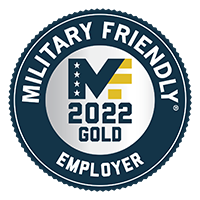 Military Friendly Top Ten Employer Award 2022 Badge