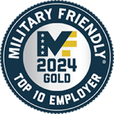 Military Friendly Top Ten Employer Award 2024 Badge